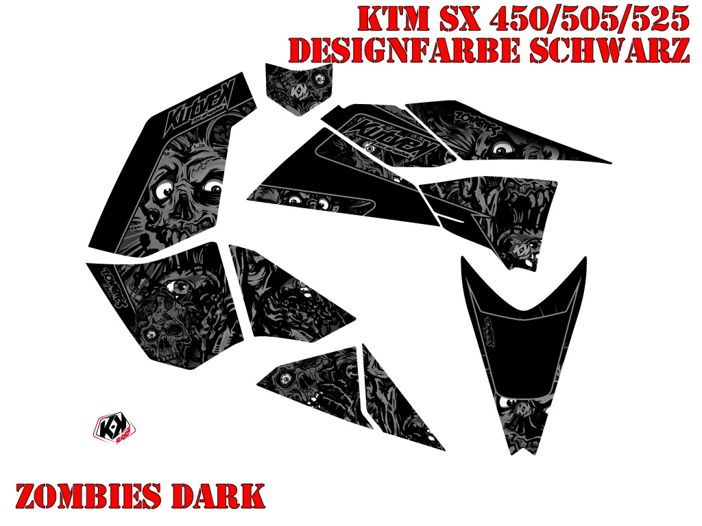 Zombies Dark Schwarz für KTM XC 525